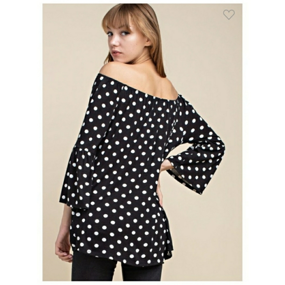 New A Girl Thing Polka dot top 1 Medium Left - Picture 3 of 9